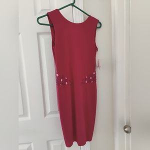 Badgley Mischka - Sleeveless Jeweled Backless Dress - size 0